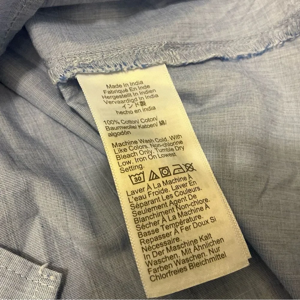 J. Crew Blue Button Down Shirt size XXS